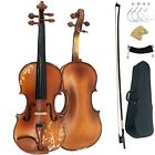 Dha003 Leeche Solidwood Ebony Fitted Antique Violin Full Size 7467759409769