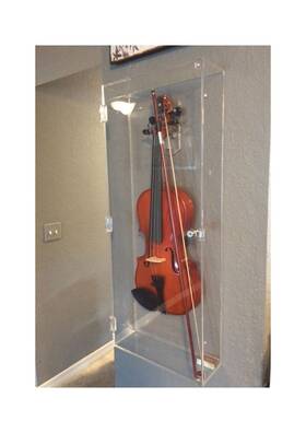 Ac-vd03 Displaygifts Fiddle Ukulele Acoustic Violin Clear-all Acrylic Display Case Sh