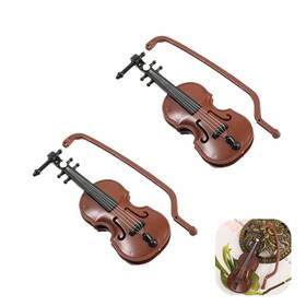 Duoduo43 Duoduole 2 Pcs Miniature Violin Tiny Toy Mini Musical Instrument For Dol