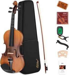Eastar Eb0219 Eva-3 Beginner 4-string Violin Set With Fingerboard Guide Hard Case Bow