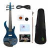 Ev20b5b Yinfente Electric Violin Blue Solid Wood Ebony Fittings Guitar Shape