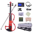 Faa0197297268618vx Ammoon Electric Silent Violin Fiddle Kit Red Gift 799899279085