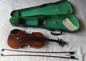 221026mstr Franz Hell Violin 1930 4/4 Scale With Case 2 Bows 29 Inch Bridges 1 String Chin Rest