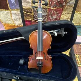 Franz Hoffmann V1contb 2010 Etude 1/16 Acoustic Violin Brown Varnish Case Bow More