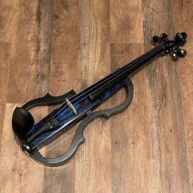 Gve-n009 Geneva Blue Electric Violin Outfit