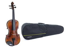 Us400.052.210.1 Gewa .us400.052.210.1 Lftapprenti Vl1 3/4 Violin Outfit With Aurora Strings And Shaped Case