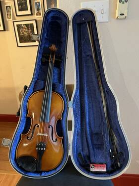 Ev132 Glaesel 4/4 Student Beginner Violin 1991 Antonio Stradivarius Copy With Case