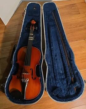 Glaesel Vi401 Shop Adjusted Violin With Hard Shell Case 22 Inch