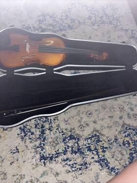 Vl201e3 Glaesel Barely Used 3/4 Violin With Hard Case Bow And Rosin