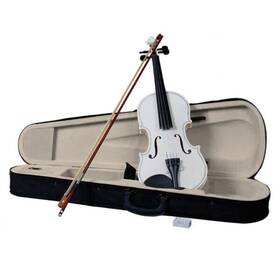 Glarry 629722700557 New 4/4 Acoustic Violin Case Bow Rosin White Glarry 629722700557 New 4/4 Acoustic Violin Case Bow Rosin White