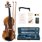 D0102hpw3kv-155341 Glarry Gv405 4/4 Acoustic Violin Kit Matt Natural With Case 2 Bows Tuner Fiddle
