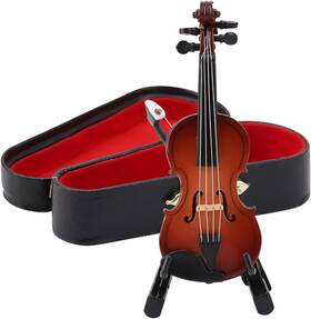 Hapivida Hapividag65vixmdeh Miniature Violin Model Wooden Mini With 3.15 X 1.18 0.31in