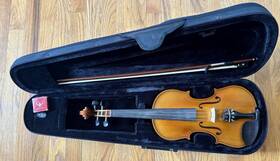Hermet Schartel Hd90344of Full Size Violin 4/4 With Hard Shell Cushioned Case And Bow Romania