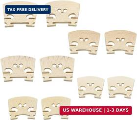 Hordion 779296925112 10 Pcs 5 Sizes Maple Violin Bridge 1/8 1/4 1/2 3/4 4/4 Tool
