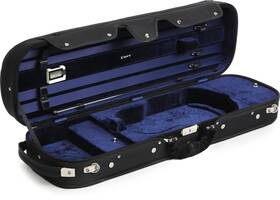 Cc500-1-bkbu Howard Core Cc500 Violin Suspension Case - Black Exterior/blue Interior 4/4