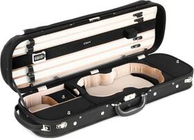Cc535-1-bk-bkgo Howard Core Cc535 Two-tone Violin Case With Black Exterior/black And Gold