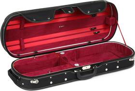 Cc575v-adj-bkr Howard Core Cc575v Oblong Viola Suspension Case - Black Exterior/wine Red