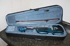 Hvpv-30 Bow Violin 4 Case Blue Electric Cecilio