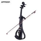 Ift0033452308450qm Ammoon Solid Wood Electric Silent Violin Fiddle Ebony 728619825363