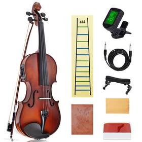 Ineffa El4/4 Electric/acoustic Violin With Ebony Accessories - Perfect For Stage And Practic