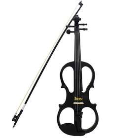 Fvg2783126917345gp Irin 4/4 Maple Electric Violin Fiddle With Ebony Fittings Cable Headphone Case E7t1