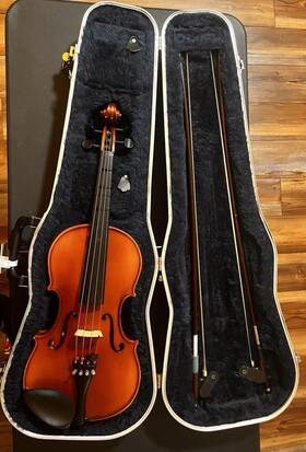 Jb45014 J. Balaton Violin Jb4501 O106 Romania With Hard Case 2 Bows Rosin Shldr Rest
