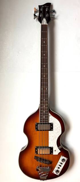 Jay Turser Jtb-2b Violin Shaped Electric Bass 4-string Guitar Gloss Sunburst