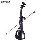 Jch9620912294441lh Ammoon Full Size Solid Wood Electric Silent Violin Ebony