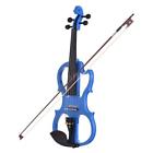 Jqd3565075999809bq Ammoon Beginner Solid Silent Electric Violin Blue Tuner 635946585313