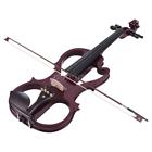 Jtu6408088042231bp Ammoon Full Size Silent Electric Violin Fiddle Set Burgundy