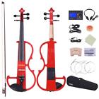 Jtx2457760419692jc Ammoon Size Solid Wood Electric Silent Violin Red 713902820620