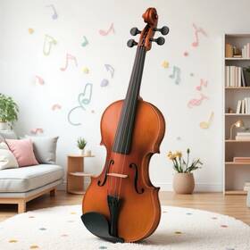 Jt-20355757 Juhomiee 4/4 Acoustic Violin Set For Beginners - Strings Rest Tuner Retro Matte