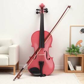 Jt-21037626 Juhomiee 4/4 Full Size Acoustic Violin Set For Beginners - Case Bow Rosin Pink