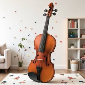 Jt-21968812 Juhomiee 3/4 Kids Acoustic Violin Set For Beginners - Strings Rest Tuner Retro Matte