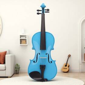 Jt-32162284 Juhomiee 4/4 Full Size Acoustic Beginners Violin Set - Case Bow Rosin Sky Blue
