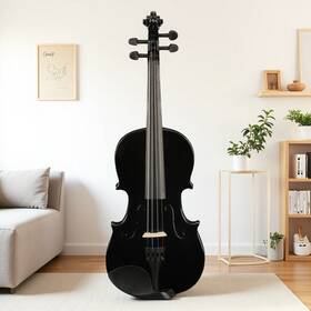 Juhomiee Jt-59680382 3/4 Size Acoustic Beginner / Student Violin Set - Case Bow Rosin Black