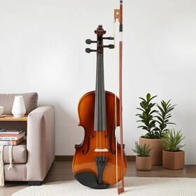 Juhomiee Jt-64471048 1/2 Size Kids Acoustic Beginners Violin Set - Case Bow Rosin Natural