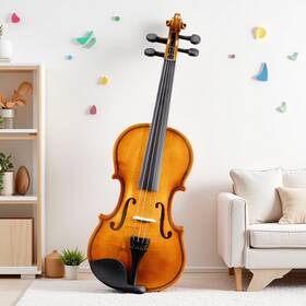 Jt-64706676 Juhomiee 1/8 Kids Acoustic Violin Set For Beginners - Strings Rest Mute Natural