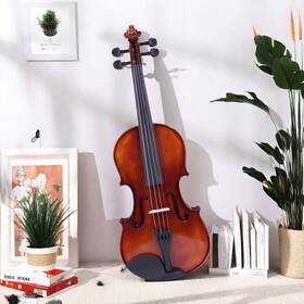 Jt-23481040 Jutrend 4/4 Full Size Student Acoustic Violin Set - Shoulder Rest Strings And Tuner