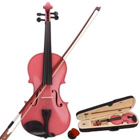 Kcelarec 762102816223 1/2 Acoustic Violin With Case Bow Rosin Natural Beginner For 9-10 Years O