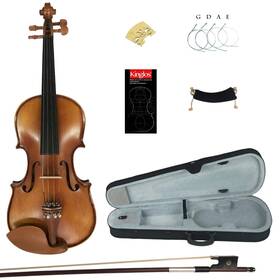 Ywa10054 Kinglos Ywa1005 1/4 Handcrafted Solid Wood Student Acoustic Violin Fiddle Starter Kit