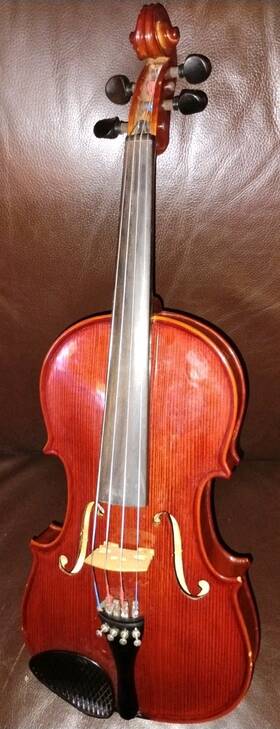J2162 Klaus Mueller Viola - # 111v15 Size 4/4 New Strings Glasso Bow Sounds Amazing