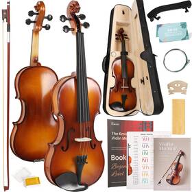 Kmise Mi9900kus Violin 4/4 Full Set High Density Ebony Violins Glossy Acoustic Fiddle Fo