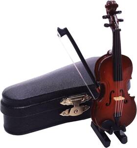 Kutusaky 726084743595 1 12 Mini Violin Miniature Musical Instruments Tiny With Stand B