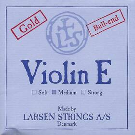 Larsen 813605013722 Violin E String - Gold-plated Medium Ball End