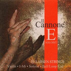 Larsen 813605014026 Il Cannone Soloist Violin E String - Carbon Steel Medium 0.27 Removable Ball