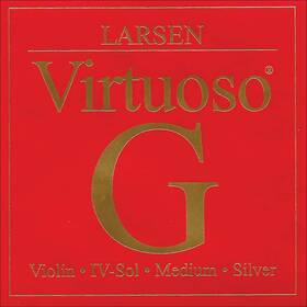 Larsen 813605014378 Virtuoso Violin G String - Silver/composite Fiber Medium Ball