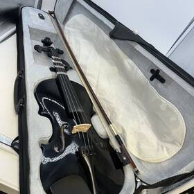 Mv-144 Maestro Model - Black Violin With Rosin Bow And Case