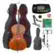 Mc150 Merano 4 Size Cello With Hard Case Bag And Bow 2 Sets Of Strings 813794013695