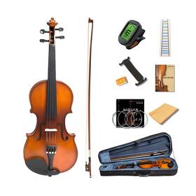 Mva-800 Melocrest 1/4 Size Violin For Kids Beginners Students Solid Spruce Top Maple Back F